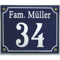 Naambord 16x20 cm horizontaal